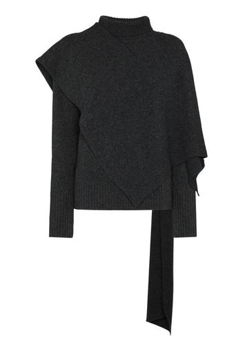 Muffler wool turtleneck sweater