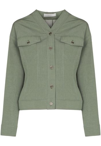 LVIR V-neck cropped jacket - Verde