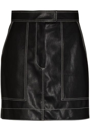 LVIR contrast-stitch mini skirt - Nero