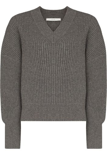 LVIR puff sleeve knitted jumper - Grigio