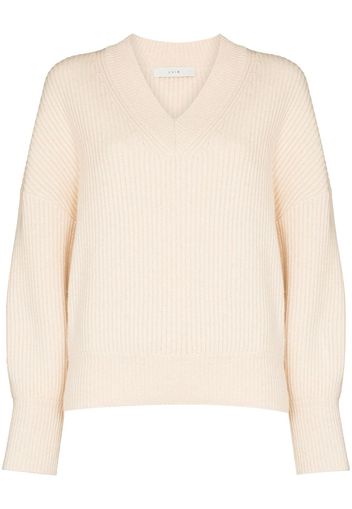 LVIR ribbed V-neck jumper - Toni neutri