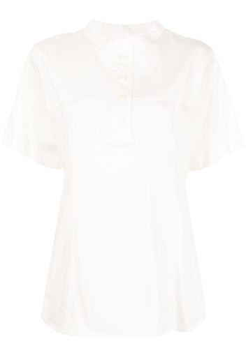 LVIR T-shirt con bottoni - Bianco