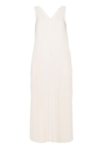 LVIR pleated V-back dress - Toni neutri