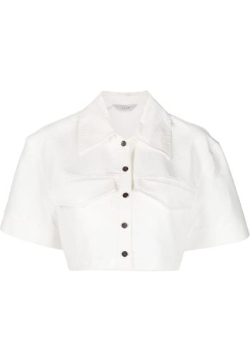 LVIR Camicia crop a maniche corte - Bianco