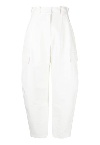 LVIR cropped-leg high-waisted cargo pants - Bianco