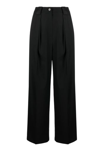 LVIR pleat-detail wide-leg trousers - Nero