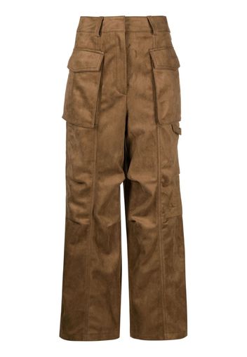LVIR faux-suede cargo trousers - Marrone