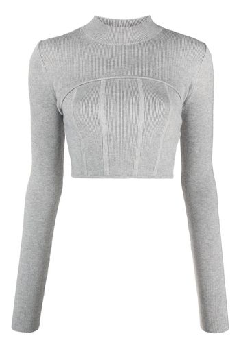 LVIR cropped knit set - Grigio