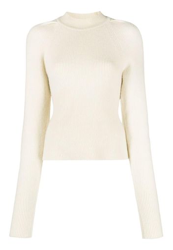 LVIR tied wool knitted top - Toni neutri