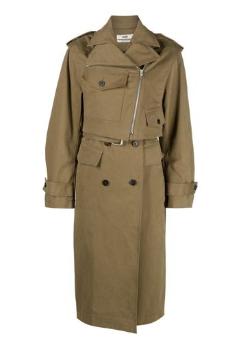 LVIR wide-lapels belted trench - Verde