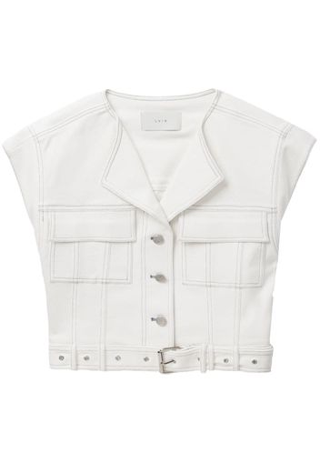 LVIR button-up cropped vest - Bianco