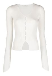 LVIR Ribbed V-neck cardigan - Bianco