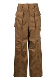 LVIR faux-suede cargo trousers - Marrone