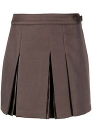 LVIR pleated wool-blend miniskirt - Marrone