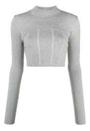 LVIR cropped knit set - Grigio