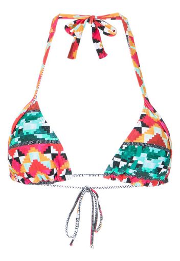 printed bikini top