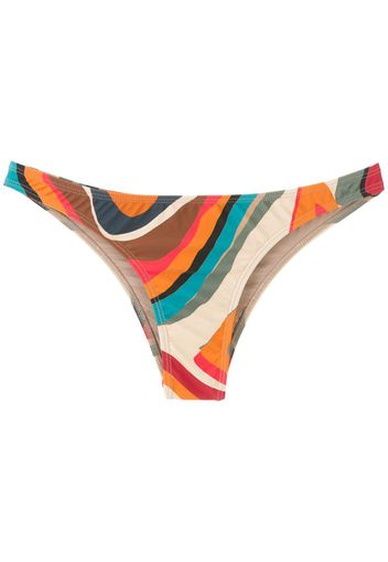 Slip bikini Poipu con stampa