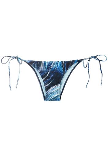 Lygia & Nanny Slip bikini Thai con stampa - Blu