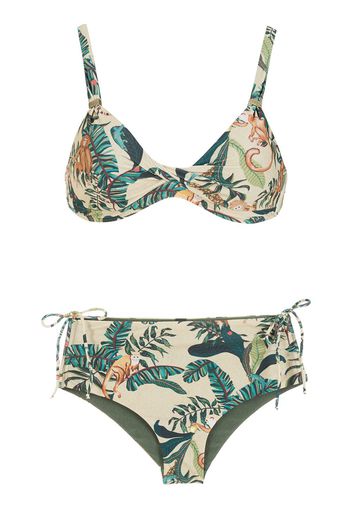 Lygia & Nanny Top bikini con stampa Marcela - Toni neutri