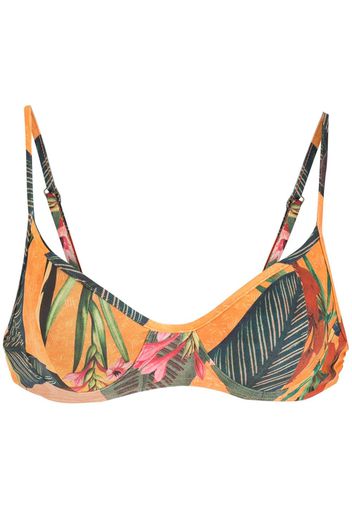 Lygia & Nanny Top bikini Cassis con stampa - Giallo