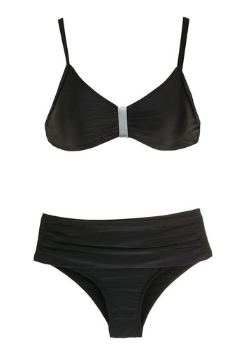 Lygia & Nanny Bikini con ruches Anne - Nero