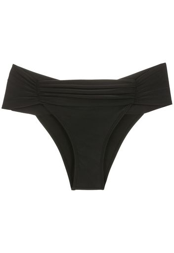 Lygia & Nanny Slip bikini Jasper con ruches - Nero