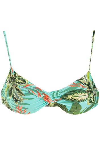 Lygia & Nanny Top bikini Cassis con stampa tropicale - Verde