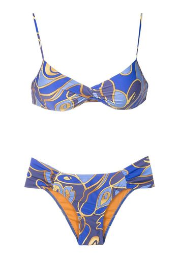 Lygia & Nanny Set bikini Victoria con stampa - Blu