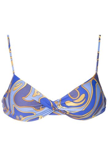 Lygia & Nanny Top bikini Cassis con stampa astratta - Blu