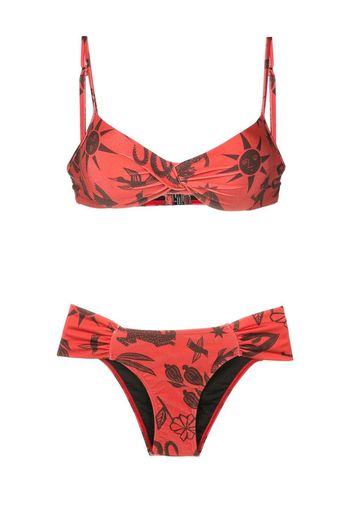 Lygia & Nanny Set bikini Vitoria con design intrecciato - Marrone