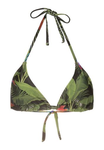 Lygia & Nanny Top bikini Iasmin con stampa botanica - Verde