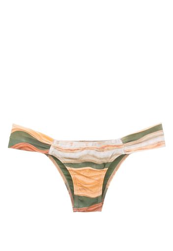 Lygia & Nanny Slip bikini Ritz drappeggiato - Marrone