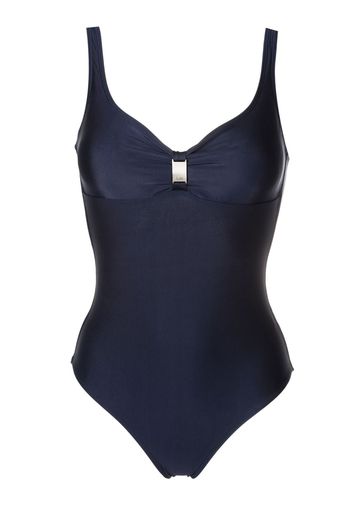 Lygia & Nanny Roberta logo-plaque swimsuit - Blu