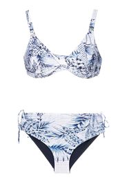 Lygia & Nanny Bikini con stampa Palm Tree - Blu