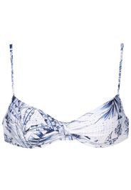 Lygia & Nanny Top bikini con stampa Palm Tree - Blu