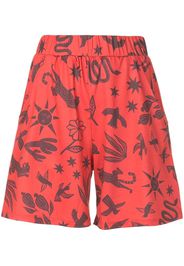 Lygia & Nanny Shorts Lara Estampado con stampa grafica - Marrone