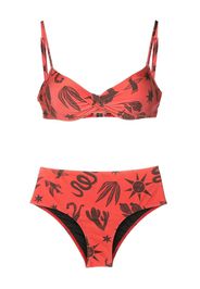 Lygia & Nanny Set bikini Veronica con stampa - Marrone