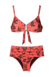 Lygia & Nanny Set bikini Anne con placca logo - Marrone