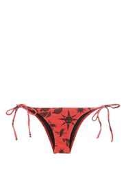 Lygia & Nanny Slip bikini Thai con stampa - Marrone