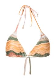 Lygia & Nanny Top bikini con stampa astratta - Marrone