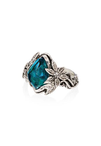 sterling silver Aria blue crystal ring