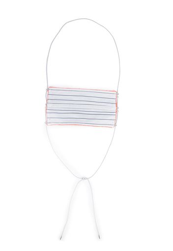 M. Cohen stripe-print face mask - Bianco