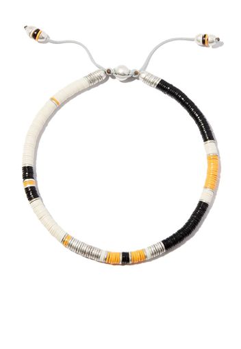 M. Cohen M COHEN SILV WHT ORNG MLTI BOHO BEAD BRCLT - Argento