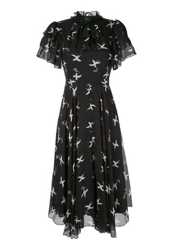 Flight Bird Print cargo dress