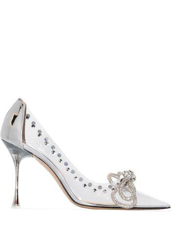 MACH & MACH crystal-embellished 115mm heeled pumps - Toni neutri