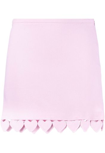 MACH & MACH love-heart hem miniskirt - Rosa