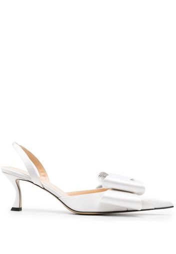 MACH & MACH Le Cadeau 65mm satin slingback Pumps - Toni neutri