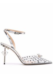 MACH & MACH crystal-embellished stiletto pumps - Argento