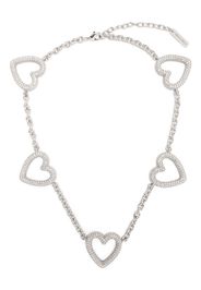 MACH & MACH heart-shape crystal necklace - Argento