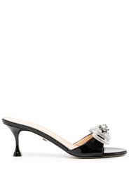 MACH & MACH Double Bow patent-leather sandals - Nero